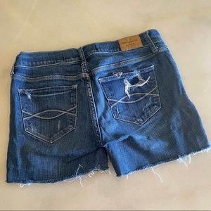 Abercrombie & Fitch New York Cut-off Perfect Stretch Frayed Jean Shorts